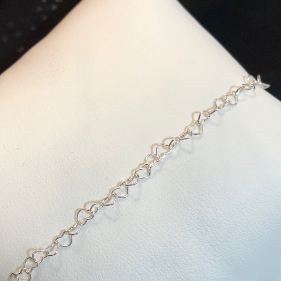 Jewelry - NWOT 925 Hearts Sterling Silver Anklet